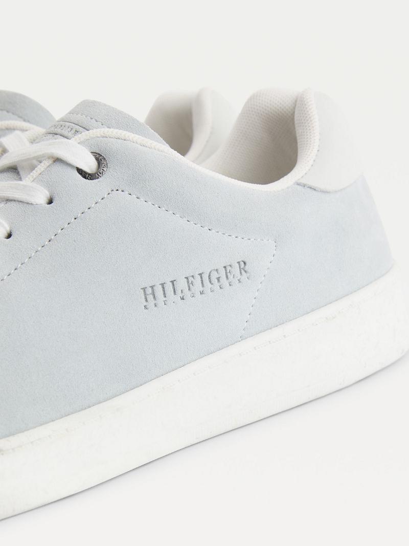 Férfi Tommy Hilfiger Undyed suede cupsole Sneaker Szürke | HU 1422KOR